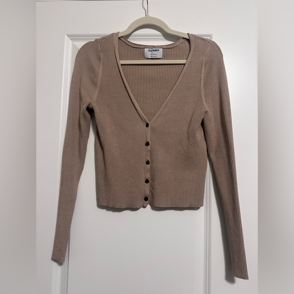 Old Navy Women's Beige Cardigan Sweater